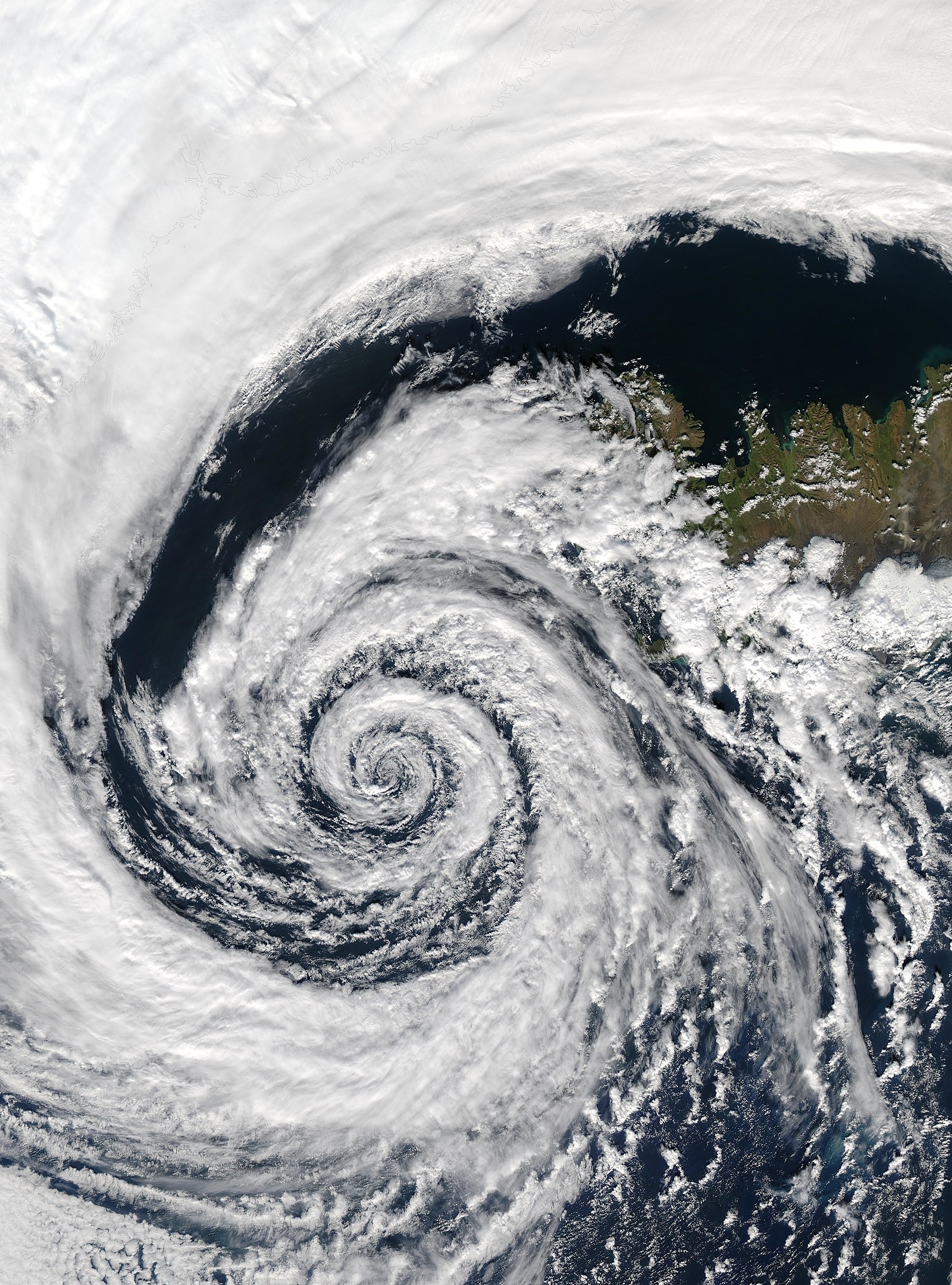 Low pressure system over Iceland